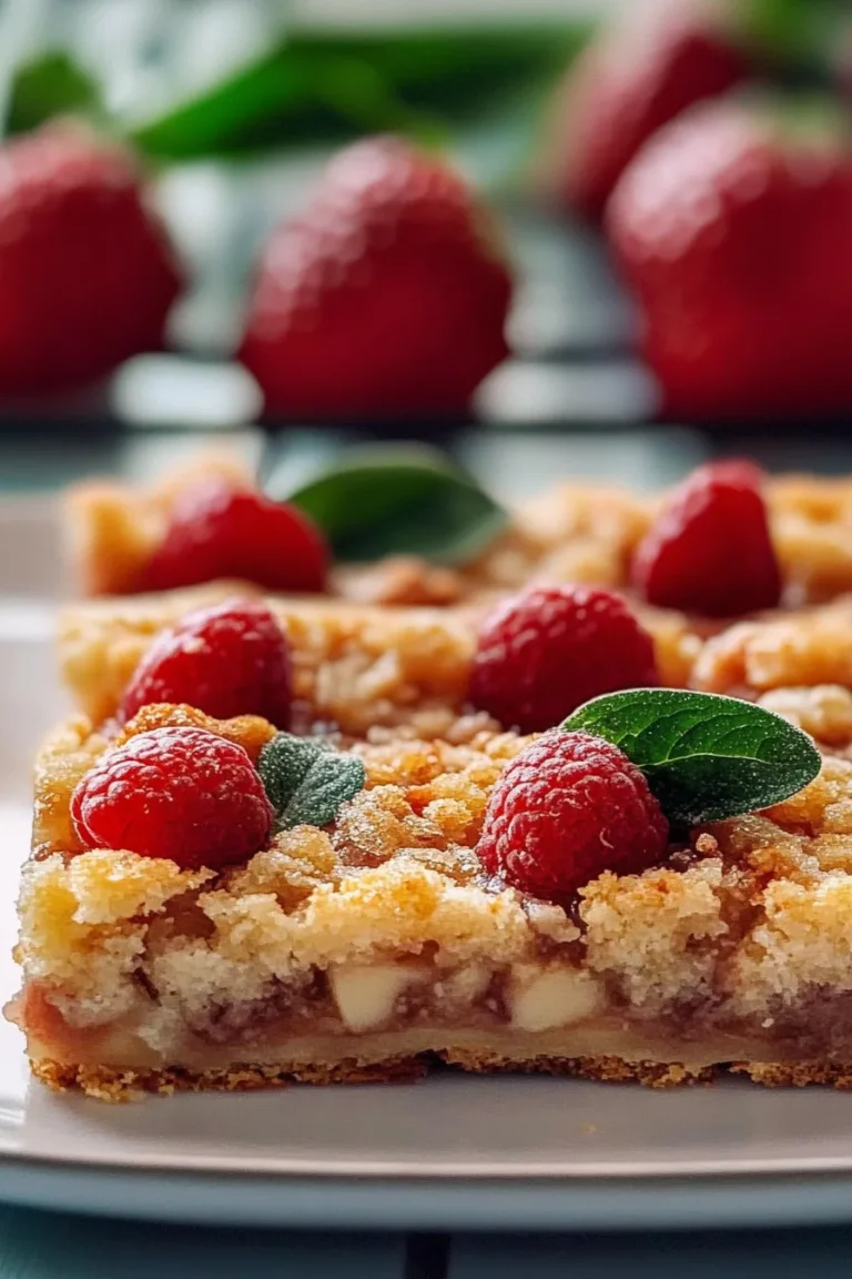 Strawberry Oatmeal Bars on a Plate