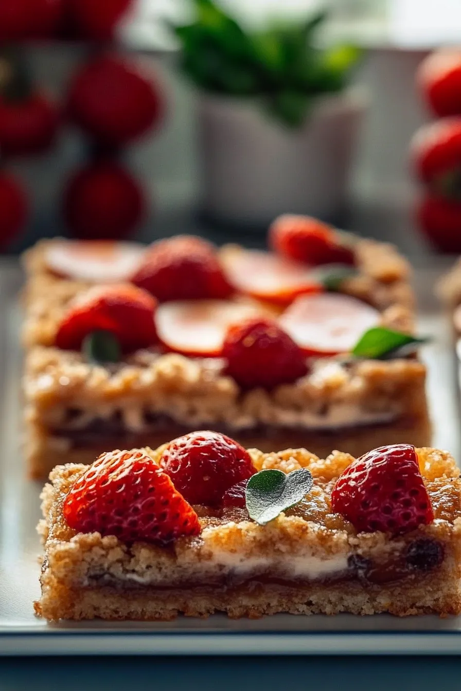 Strawberry Oatmeal Bars: