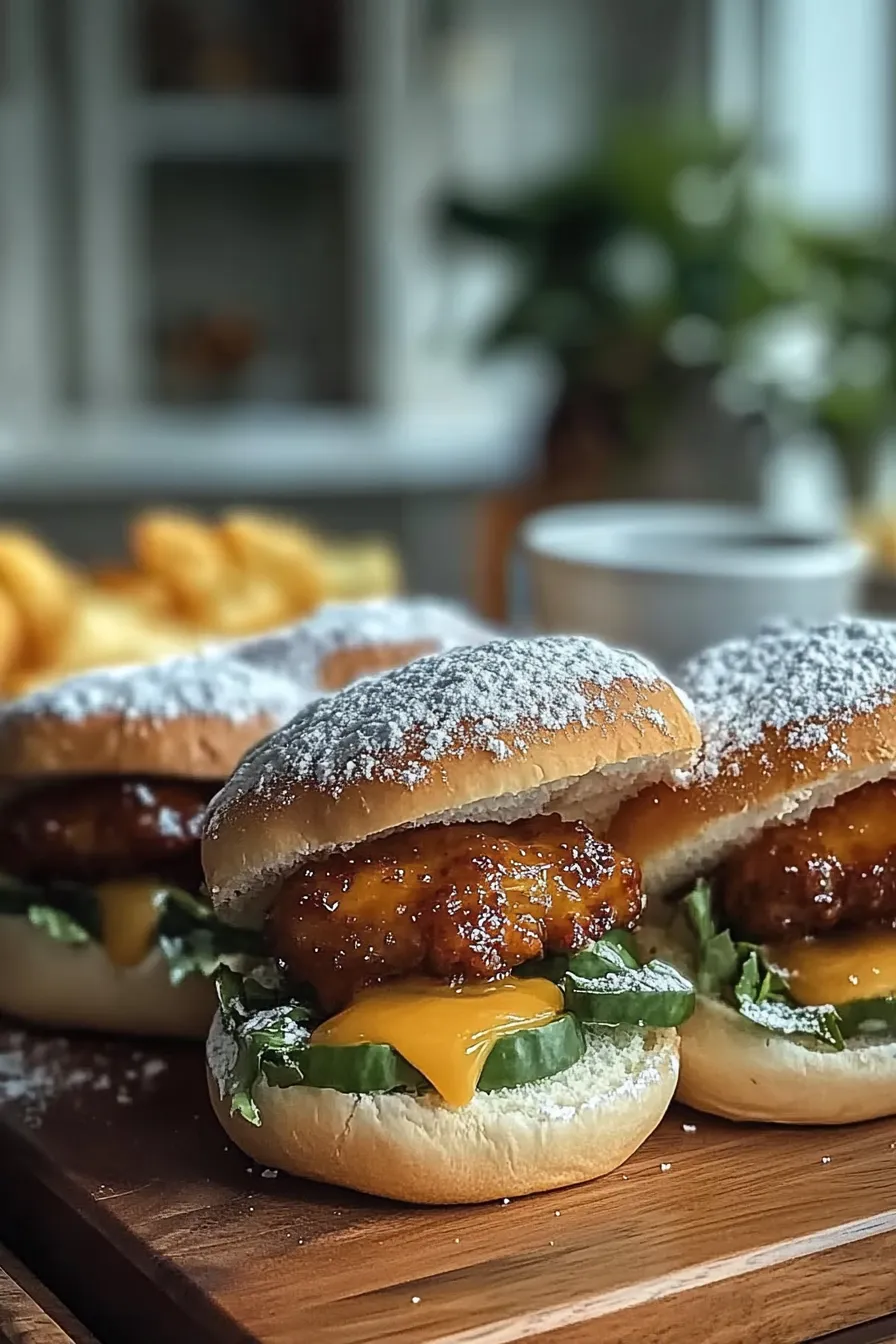 Sweet & Tangy Honey Mustard Chicken Sliders