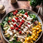 Tajín Chicken Jalapeño Corn Caesar Salad - Colorful & Flavorful