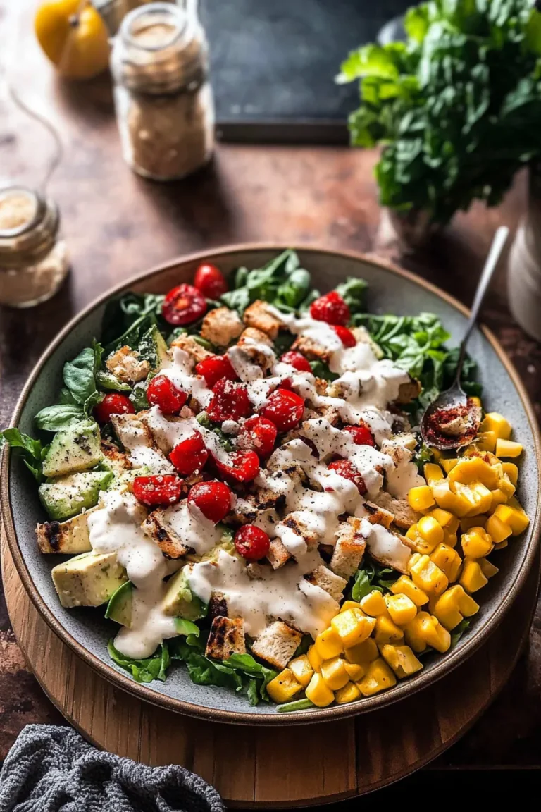 Tajín Chicken Jalapeño Corn Caesar Salad - Colorful & Flavorful