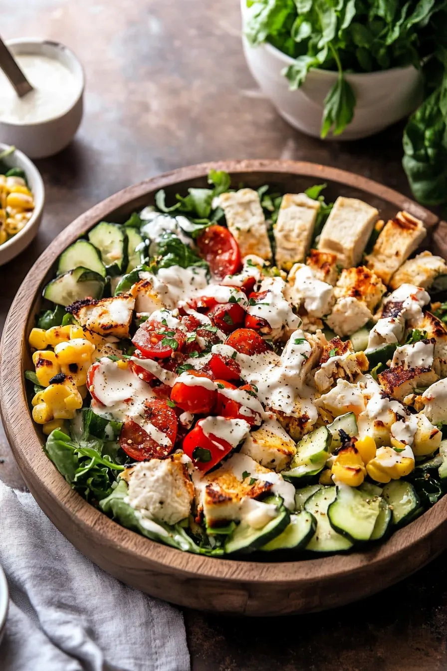 Tajín Chicken Jalapeño Corn Caesar Salad.