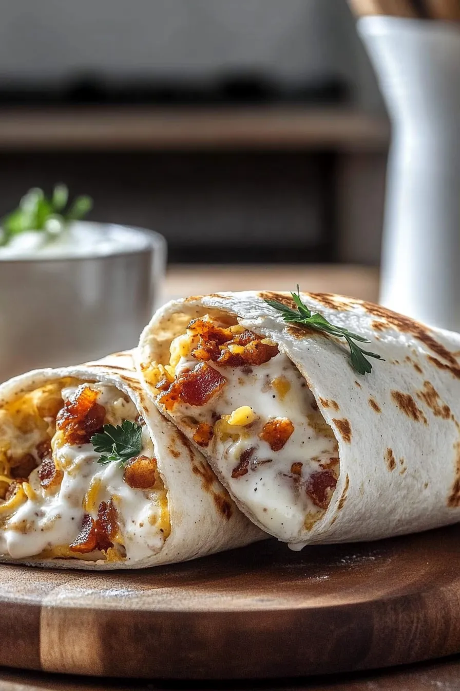 Tasty Bacon Ranch Chicken Wraps