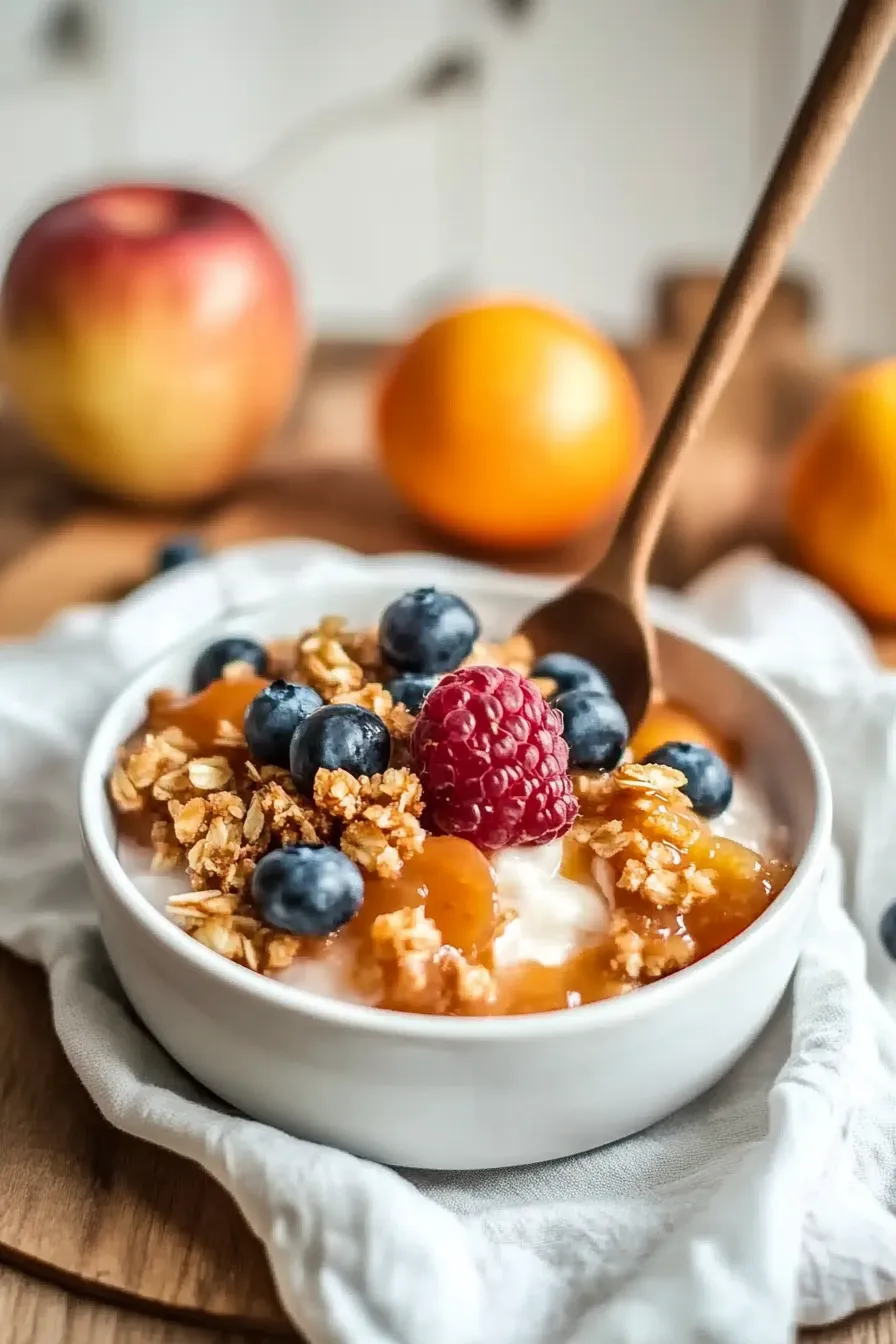 Delicious Peach Crisp Made with Fresh Peaches