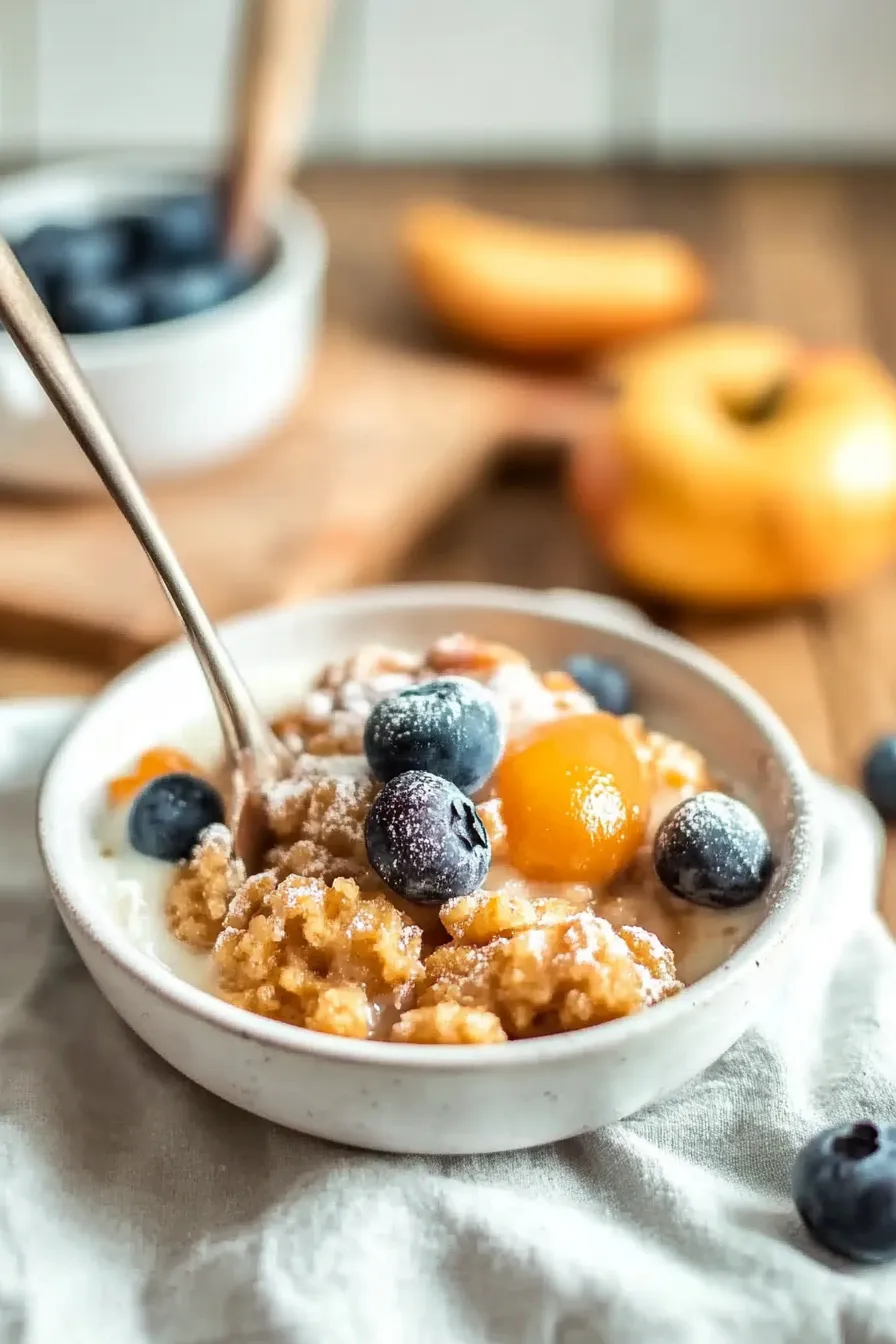 The Best Ever Peach Crisp with Fresh Peaches
