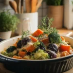 Delicious Vegetable Casserole Served Hot
