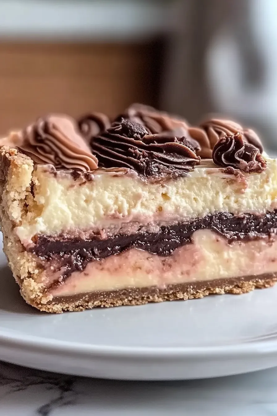 1 Perfect Chocolate Peanut Butter Cheesecake That Melts Hearts