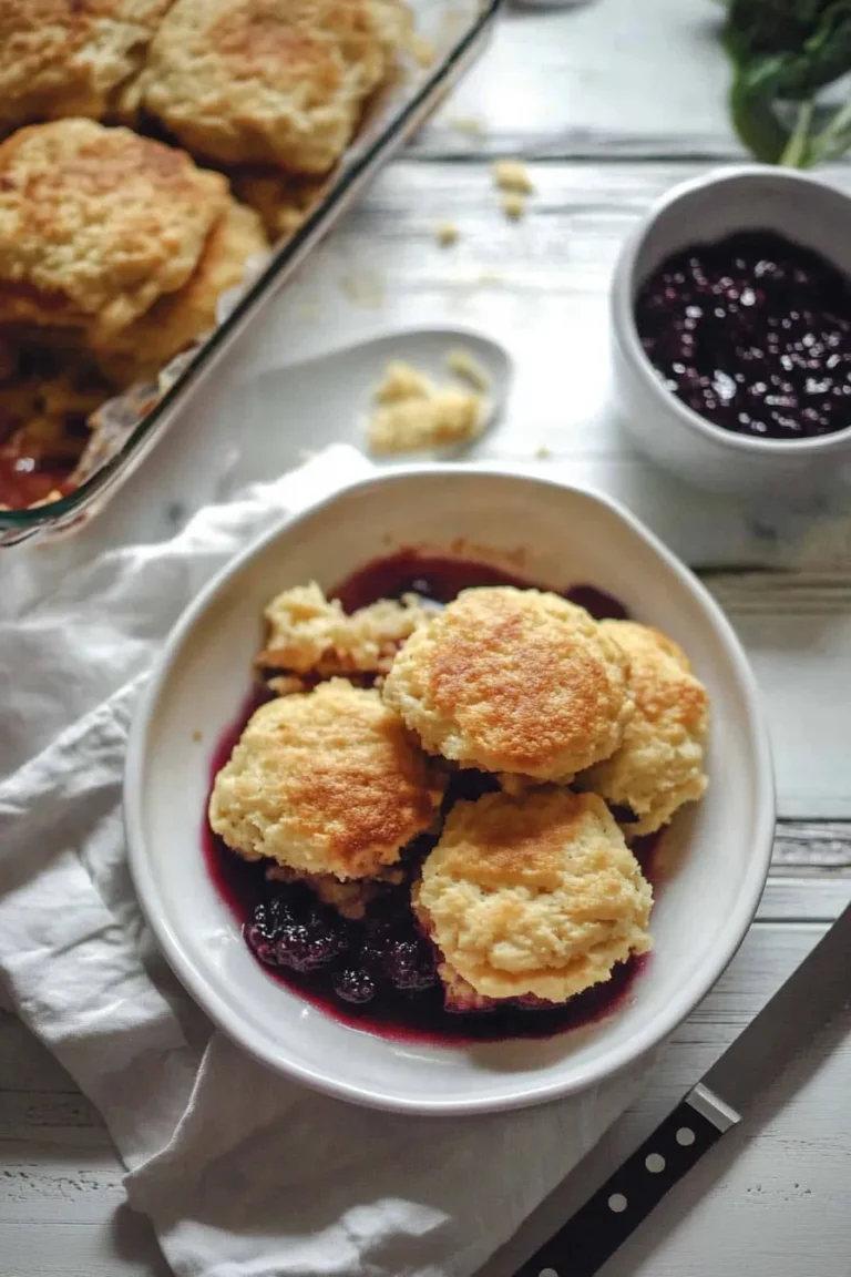 Delicious Blackberry Cobbler with Sweet Corn Biscuits