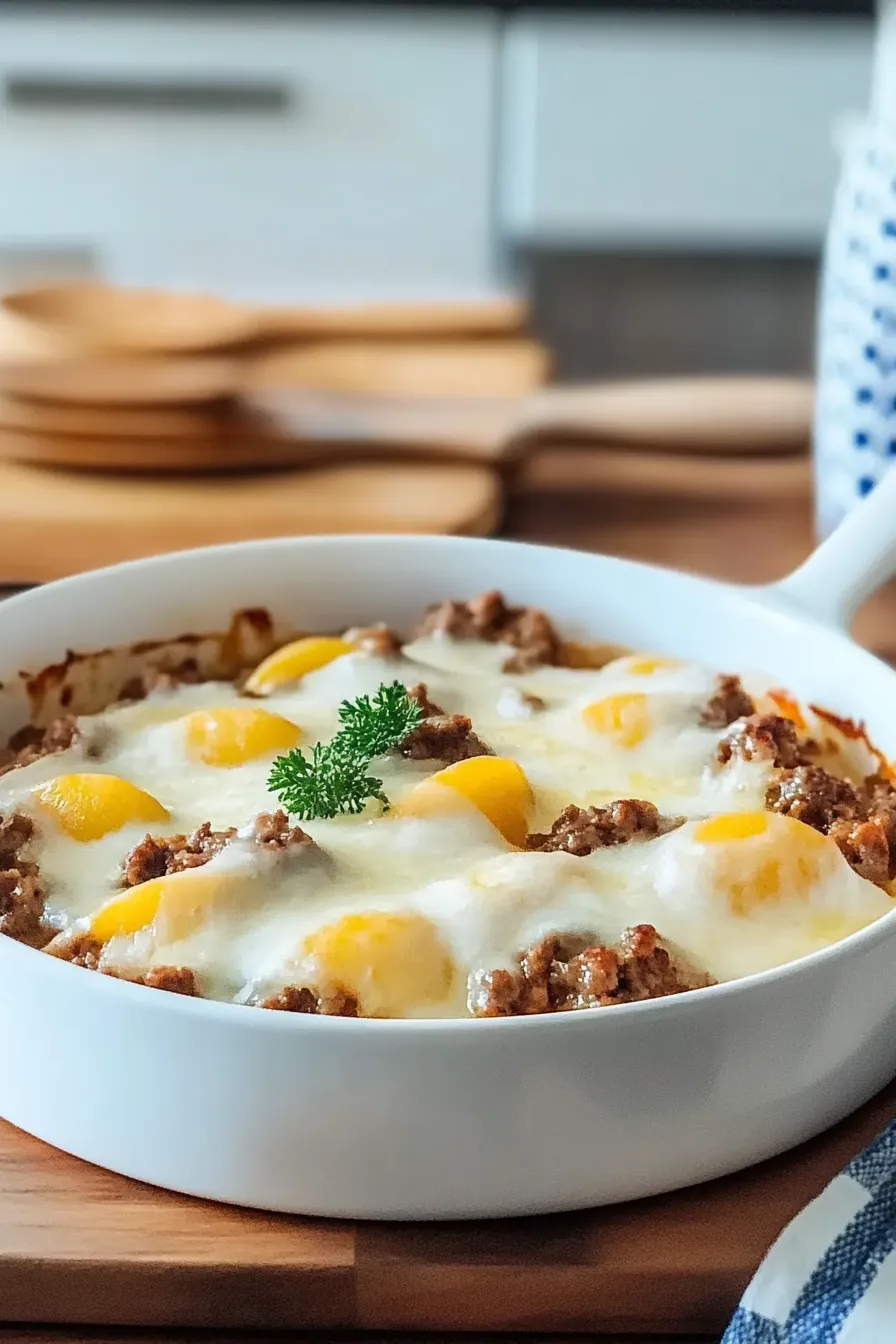 Cheesy Hamburger Potato Casserole