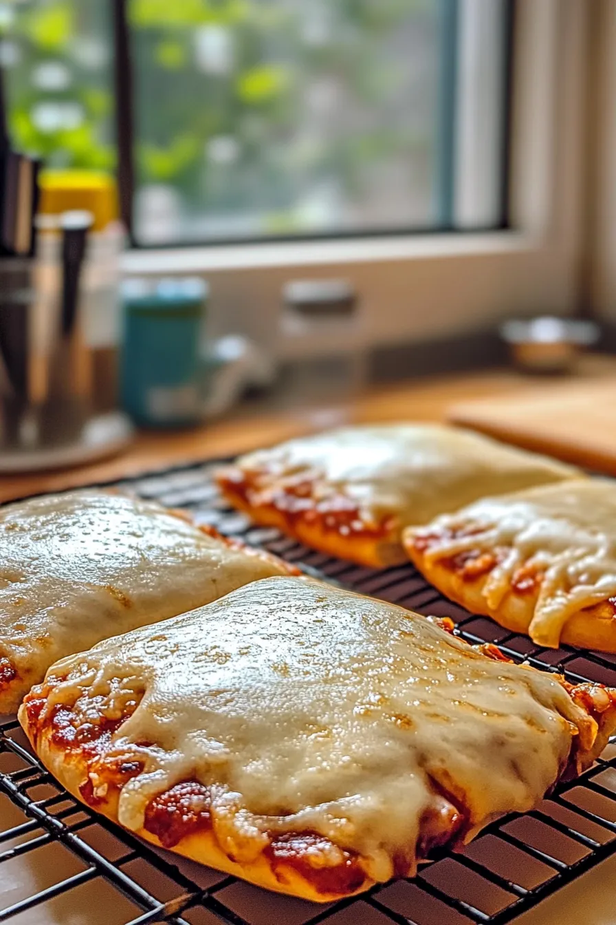 Cheesy Pizza Pockets Freshly Baked and Ready to Enjoy