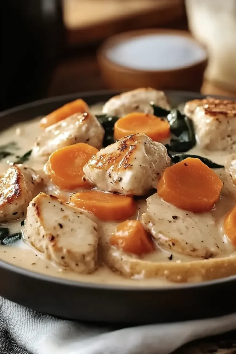 Creamy Chicken Mushroom Onion Dish