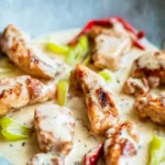Creamy Pepperoncini Chicken Skillet Served with Fresh Herbs
