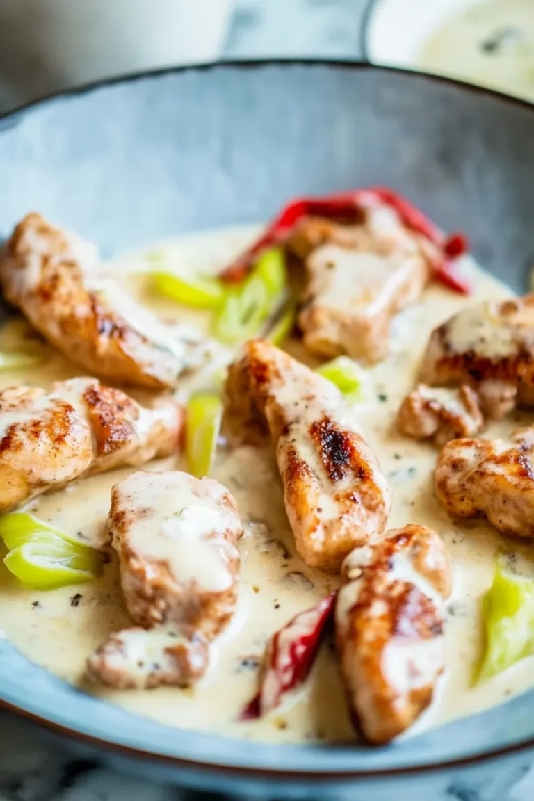 Creamy Pepperoncini Chicken Skillet Served with Fresh Herbs