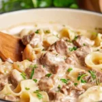 Crock Pot Beef Stroganoff with Noodles