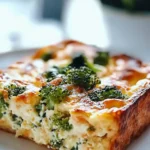 Delicious Crustless Broccoli Quiche Fresh from the Oven