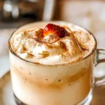 Dalgona Coffee in a Glass with Whipped Cream