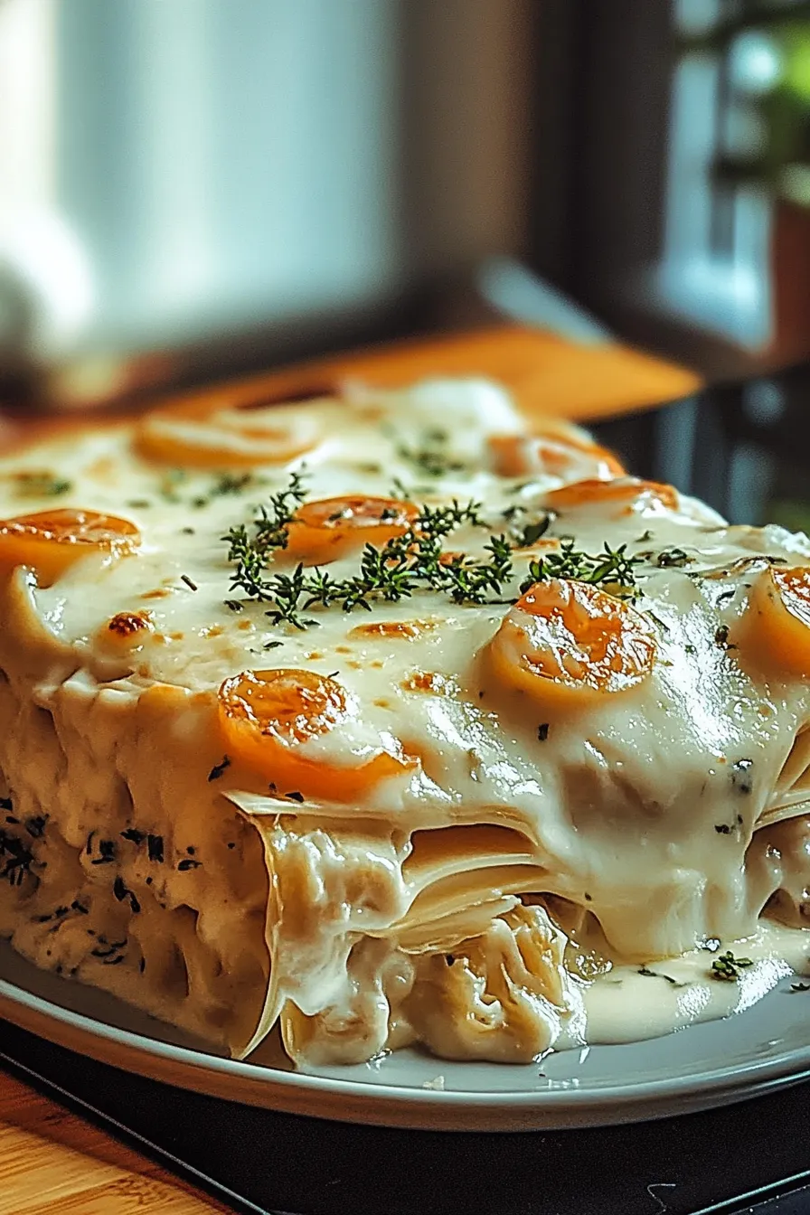 Garlic Butter Shrimp Scampi Lasagna