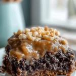 German Chocolate Poke Cake Slices Ready to Enjoy