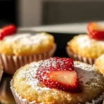 Gluten-Free Strawberry Muffins Fresh Out of the Oven