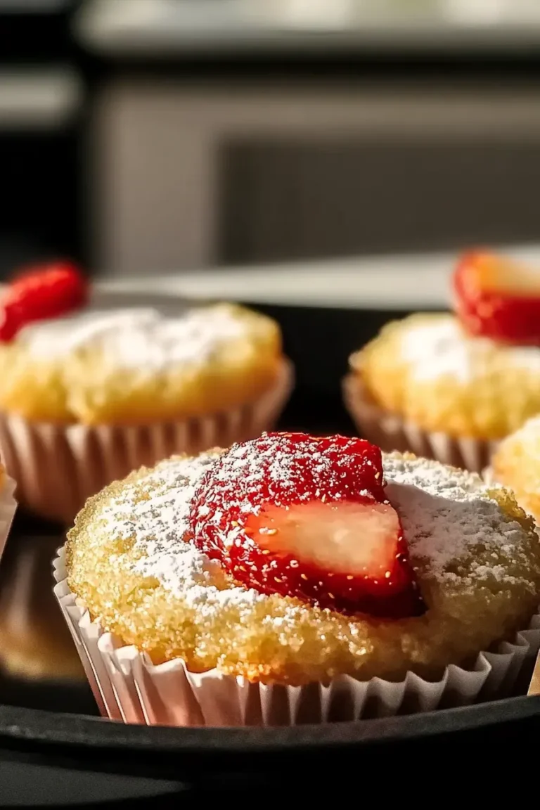 Gluten-Free Strawberry Muffins Fresh Out of the Oven
