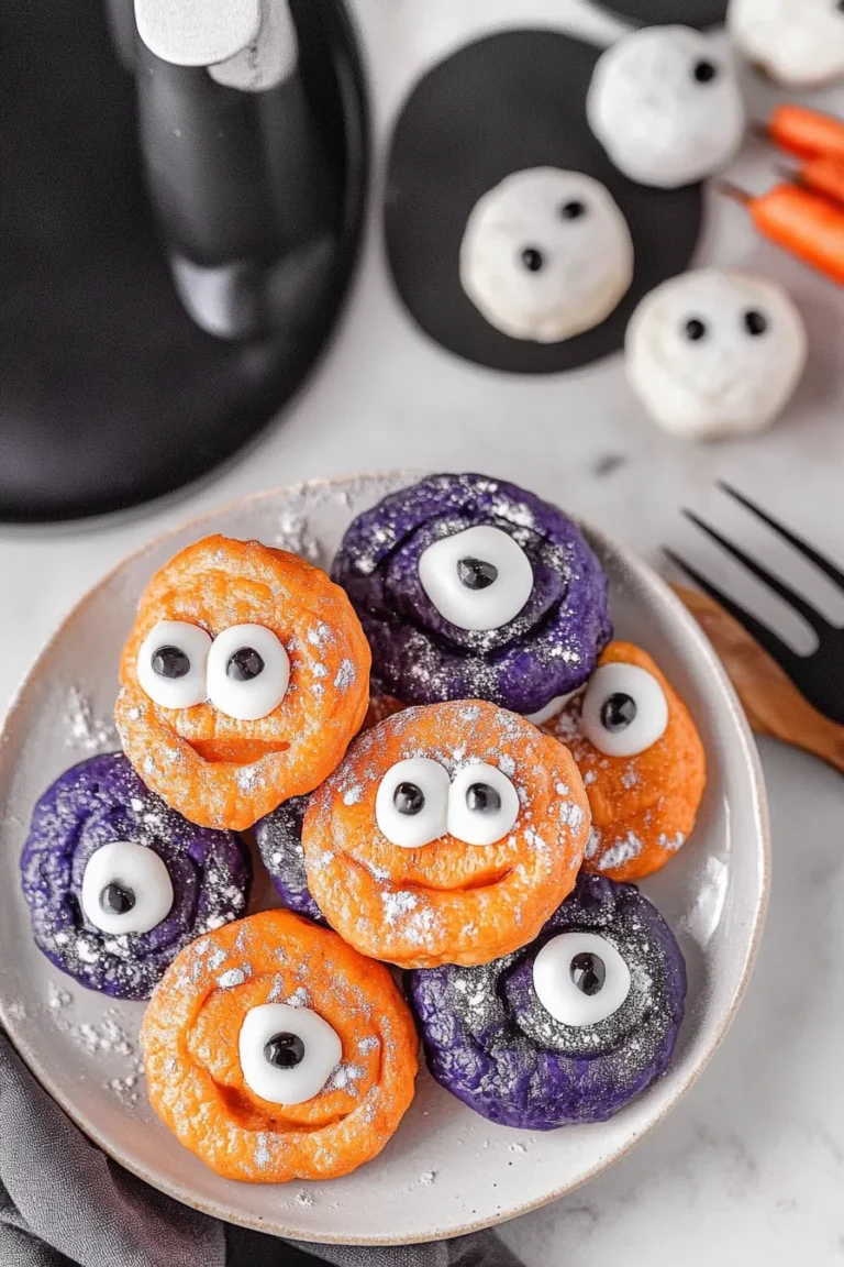 Halloween Crinkle Cookies on a Spooky Themed Plate