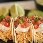 Instant Pot Ranch Chicken Tacos Plated