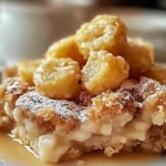 Delicious Southern Banana Cobbler Slice