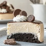 Decadent Oreo Cheesecake Slices on a Plate