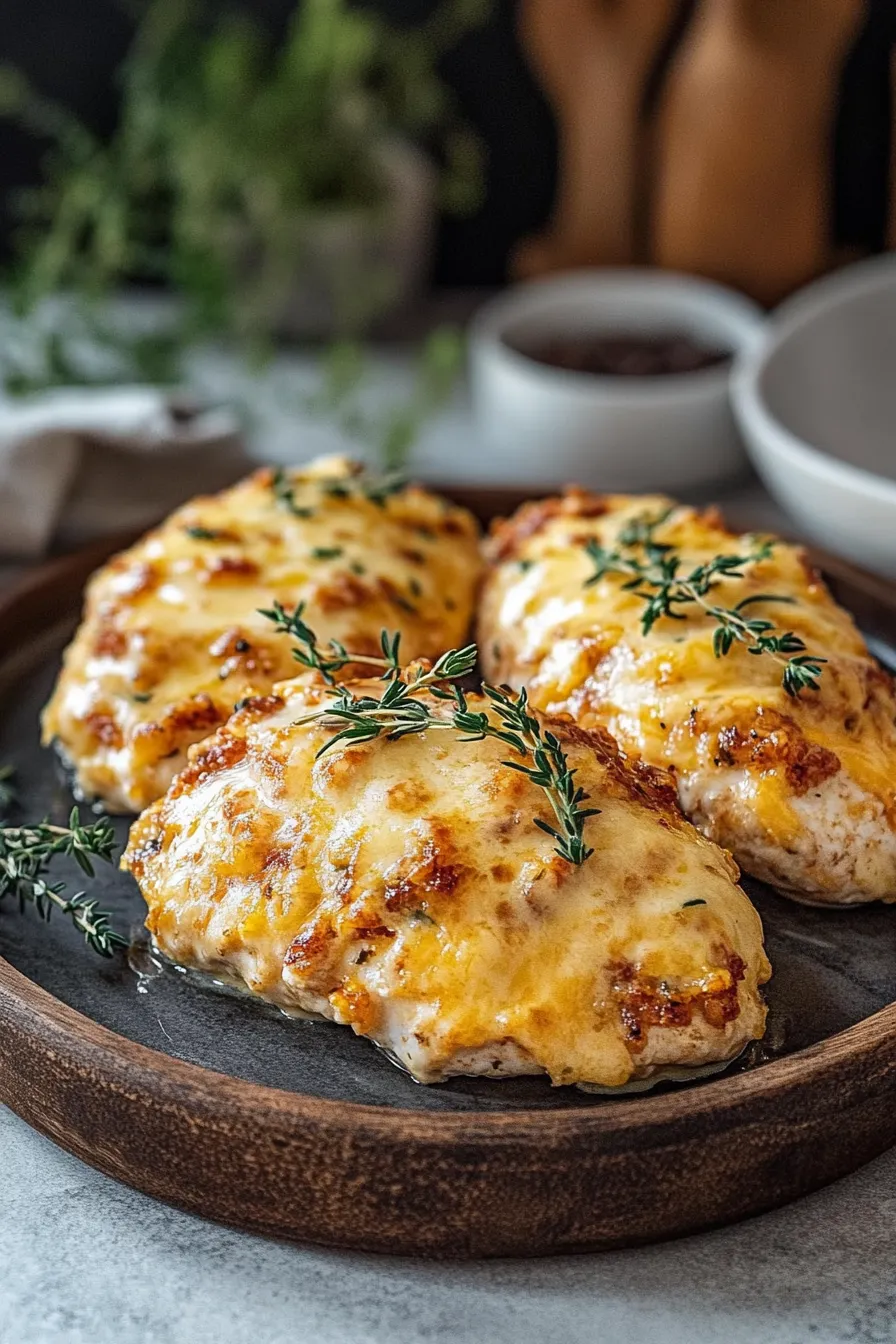 Ritzy Cheddar Chicken Breasts Ready to Serve
