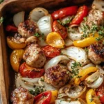Sausage and Pepper Sheet Pan Dinner Ready to Serve