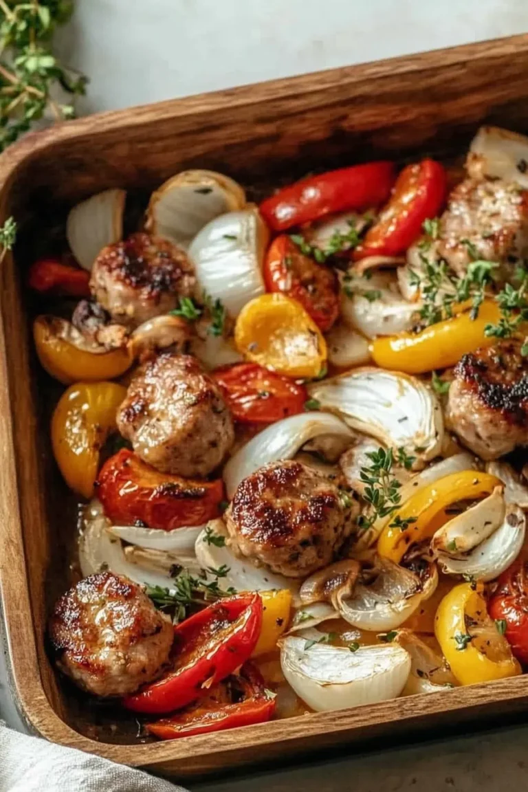 Sausage and Pepper Sheet Pan Dinner Ready to Serve
