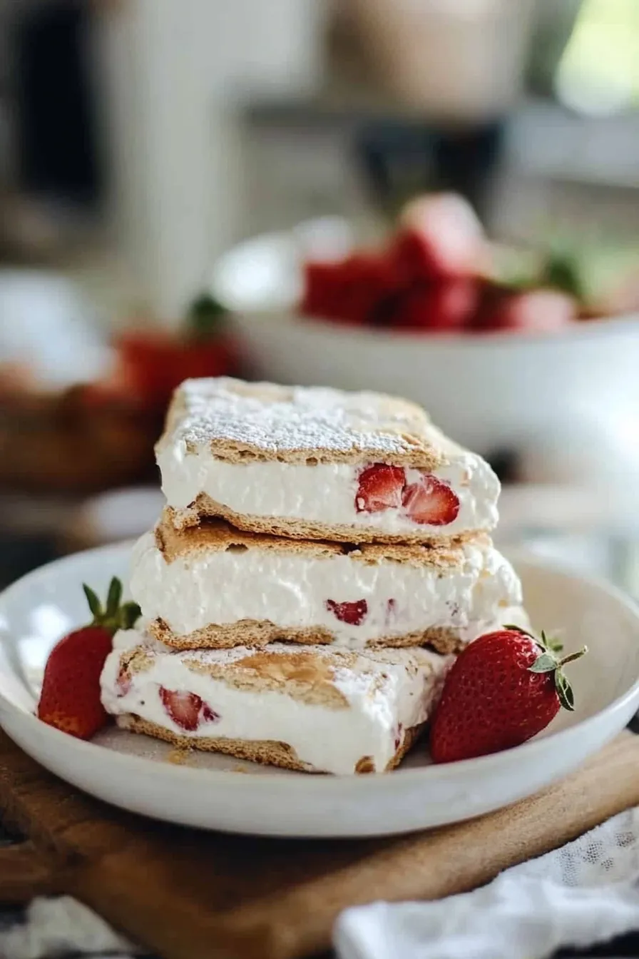 Skinny Strawberry Frozen Yogurt Treats