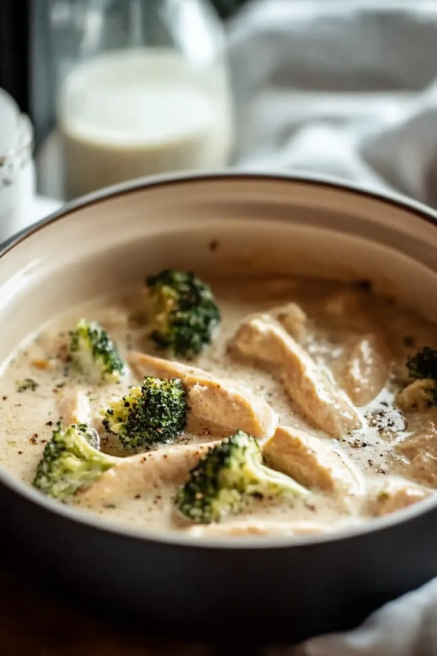 Slow Cooker Chicken Alfredo with Broccoli