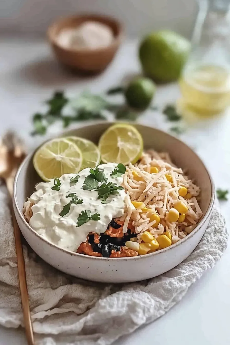 Slow Cooker Chicken Burrito Bowl