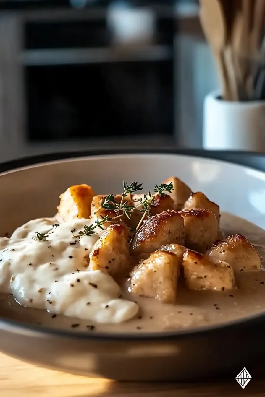 Slow Cooker Creamy Chicken & Gravy