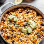 Vibrant Southwest Sweet Potato, Black Bean and Rice Skillet