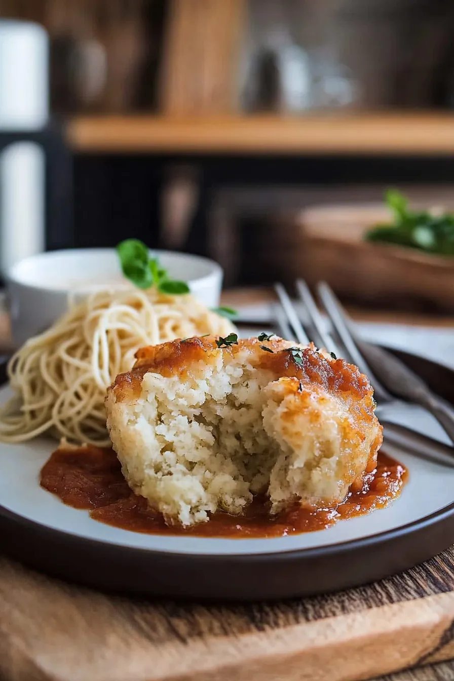 Spaghetti Balls with Meat Sauce