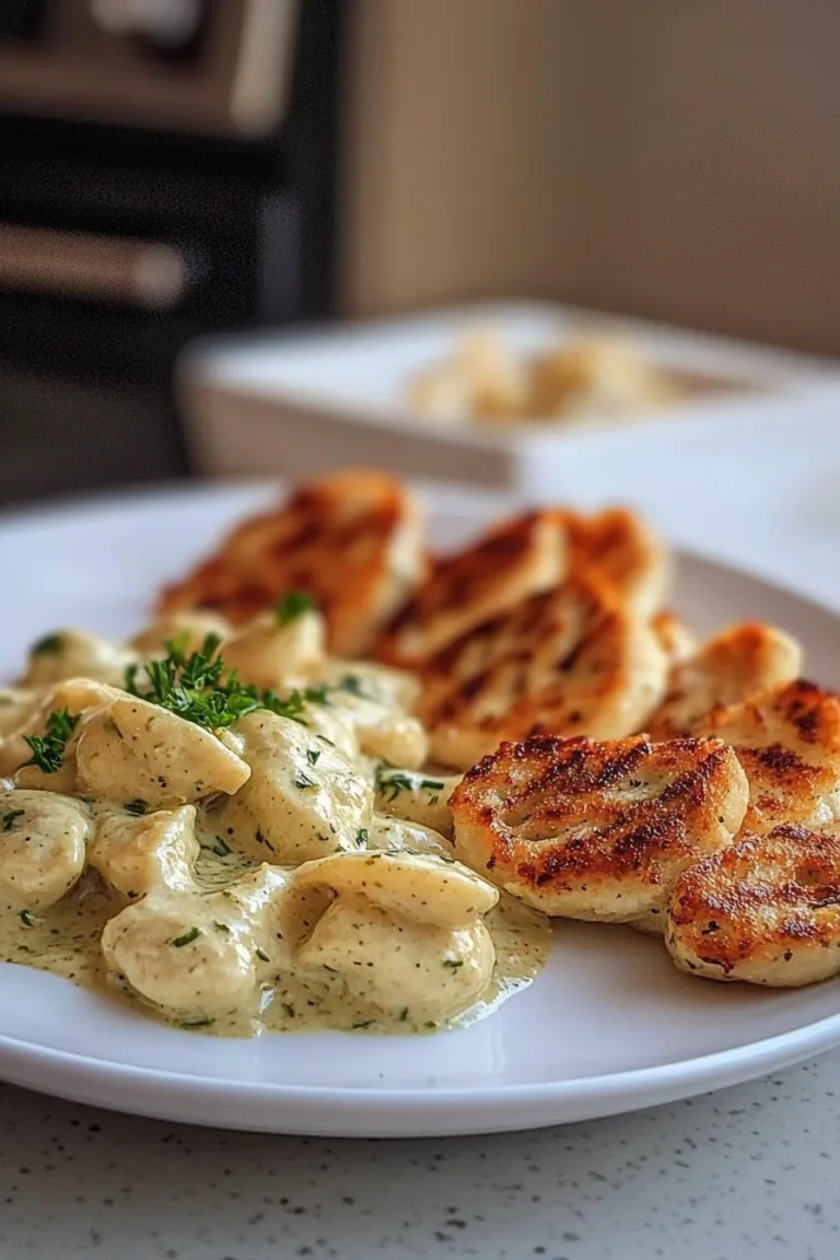 Spicy Garlic Chicken Tortellini in Cheesy Alfredo Cream