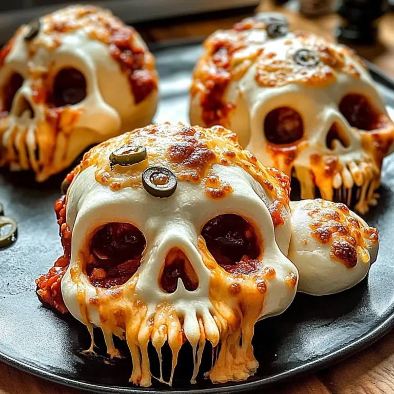 Cheesy Halloween Pizza Skulls