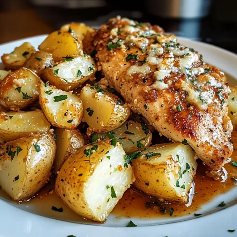 Easy Garlic Parmesan Chicken and Potatoes Recipe