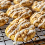 Pumpkin Streusel Crumble Cookies with Maple Glaze