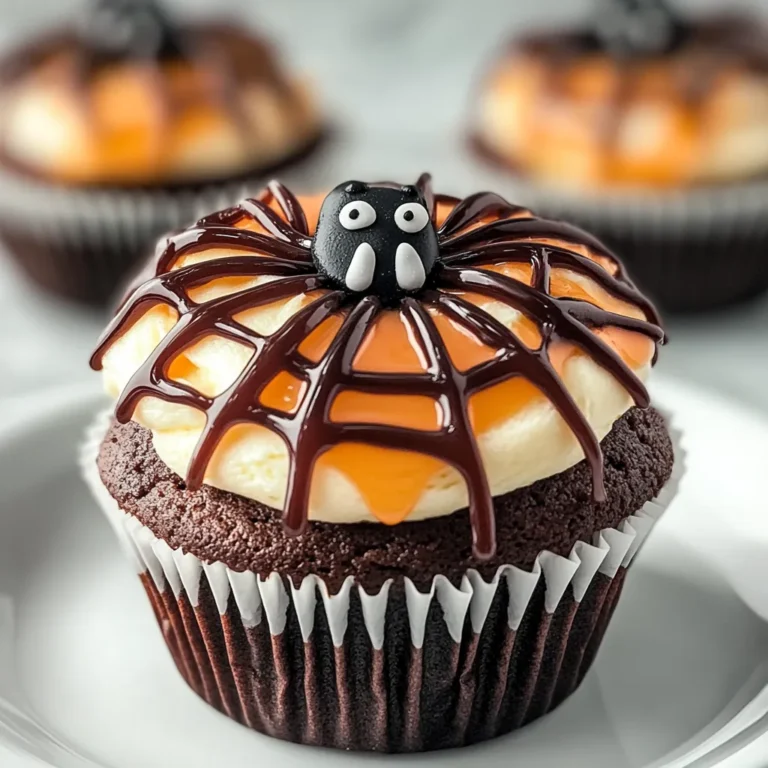 SPOOKY SPIDER WEB CUPCAKES