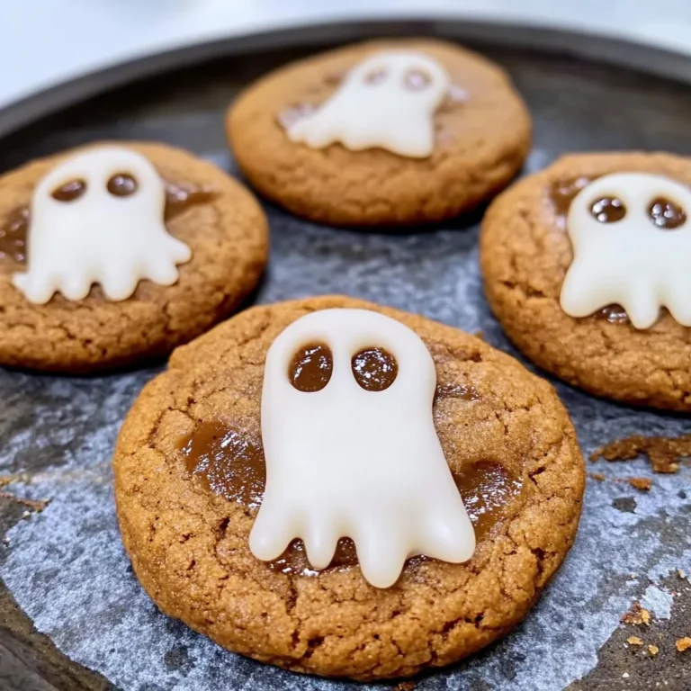Spooky Ghost Brown Butter Pumpkin Cookies