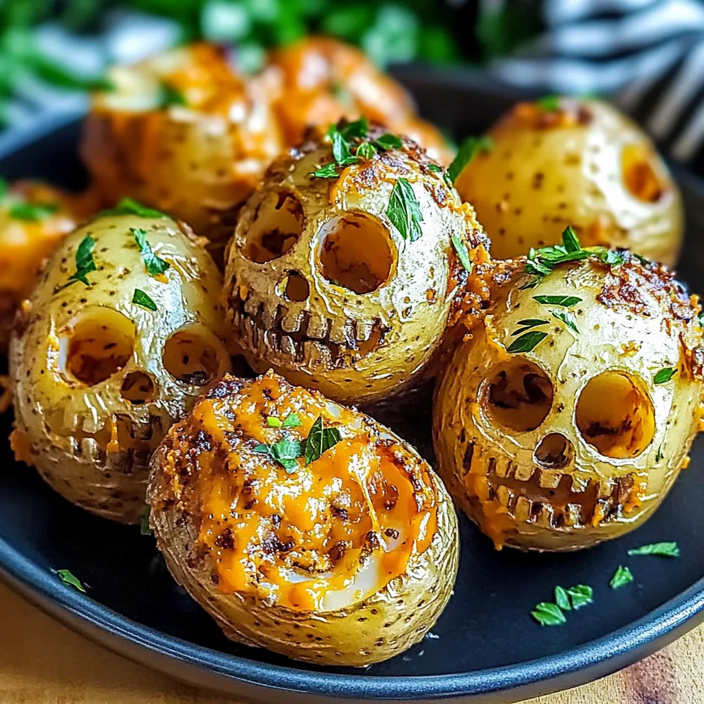 Spooky Halloween Skull Potatoes