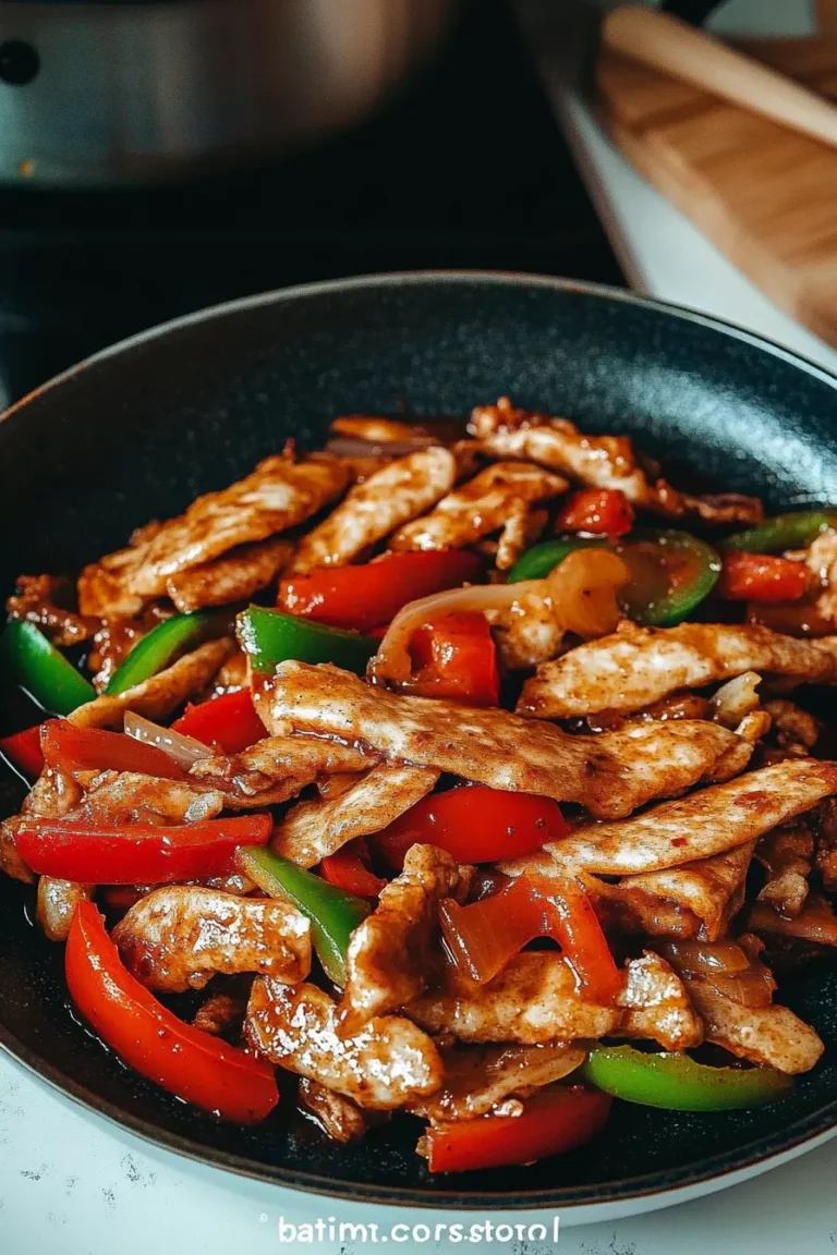 Delicious Black Pepper Chicken on a Plate