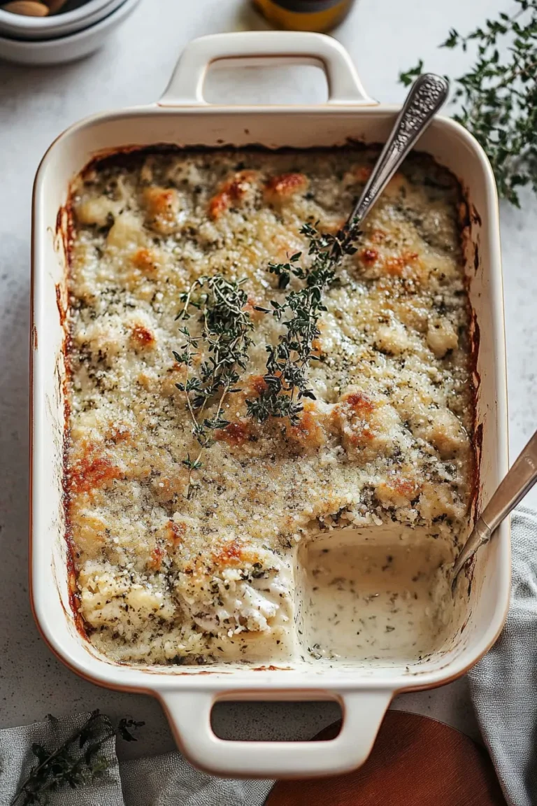 Cheesy Chicken and Broccoli Quinoa Bake Serving