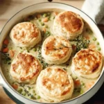Delicious Chicken Pot Pie with Flaky Biscuits