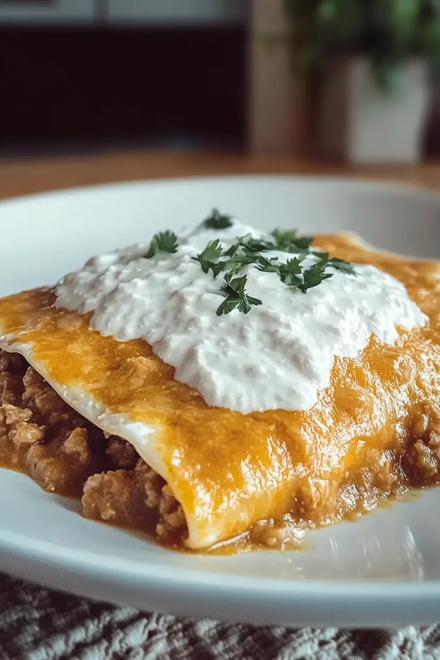 Easy Cheesy Ground Beef Enchiladas Recipe