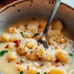Easy Garlic Chickpea Soup in a Bowl