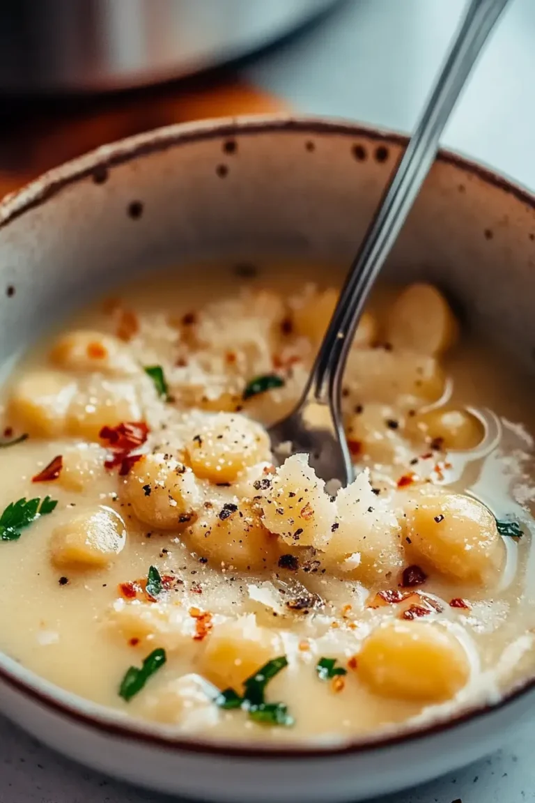 Easy Garlic Chickpea Soup in a Bowl